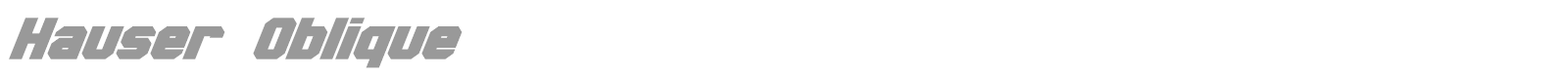 Hauser Oblique font preview